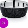 Adori Rvs Voerbak Non-Slip Zwart – Hondenvoerbak – 2 X 13.50 Cm