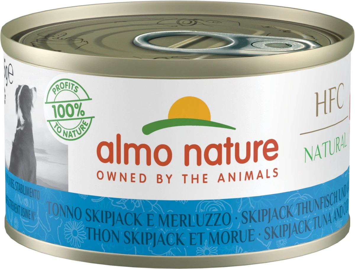 Almo Nature HFC Natural Natvoer Voor Honden – 24 X 95 Gram – Skipjack Tonijn & Kabeljauw – 24 X 95 Gram 3 Almo Nature HFC Natural Natvoer Voor Honden – 24 X 95 Gram – Skipjack Tonijn & Kabeljauw – 24 X 95 Gram