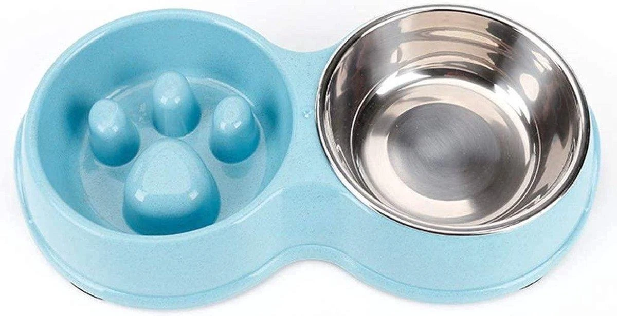 Darenci Dubbele Voerbak – Hondenbak – Voederbak – Anti Schrok Bak – Kattenbak – Hond – Poes – Puppy’s – Hondenbrokken – Kattenbrokken – Drinkbak – RVS – Dog Bowl – Slowfeeder – Dieren – Blauw 3 Darenci Dubbele Voerbak – Hondenbak – Voederbak – Anti Schrok Bak – Kattenbak – Hond – Poes – Puppy’s – Hondenbrokken – Kattenbrokken – Drinkbak – RVS – Dog Bowl – Slowfeeder – Dieren – Blauw