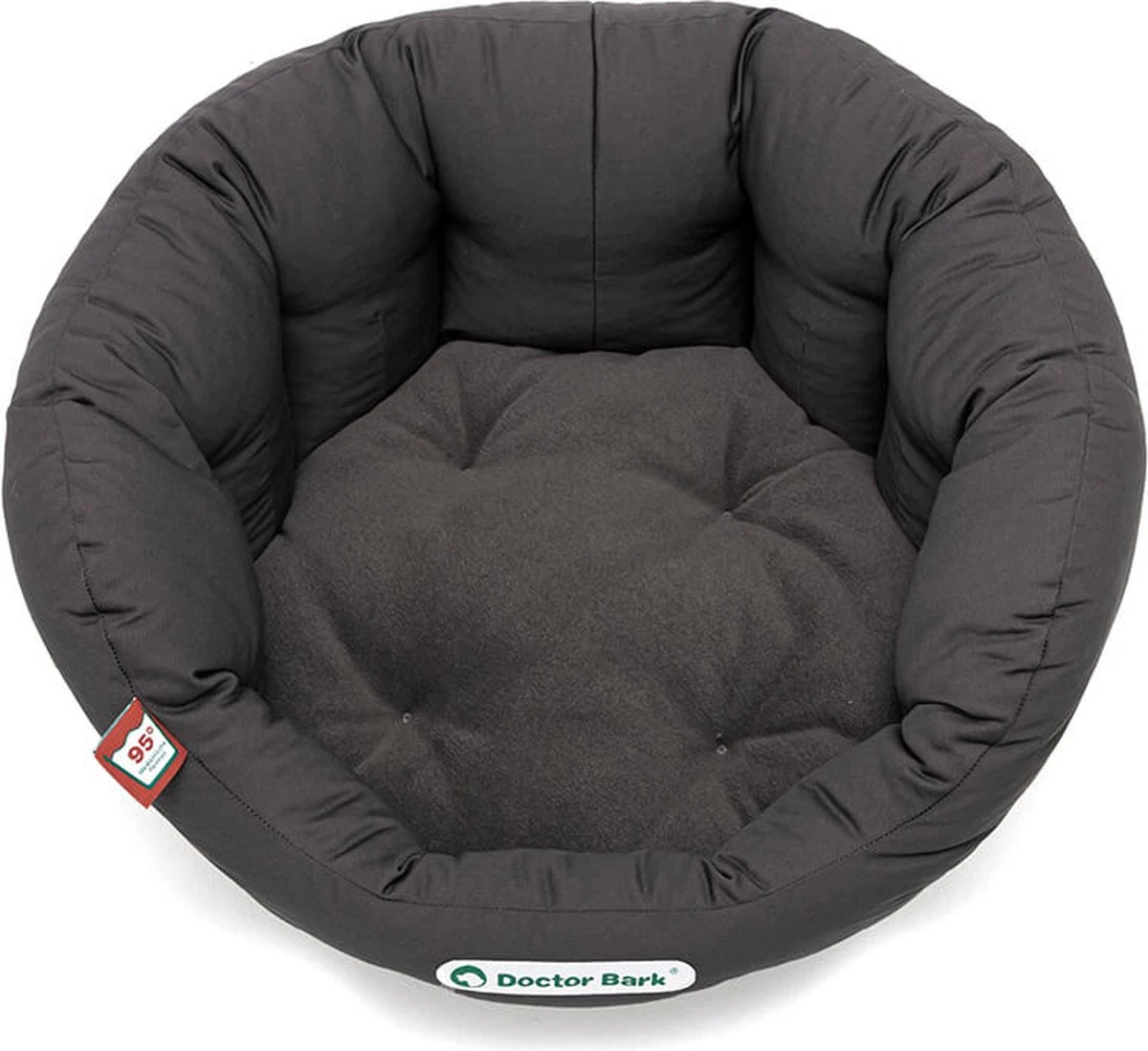 Doctor Bark Hondenmand Rond Grijs – Large 3 Doctor Bark Hondenmand Rond Grijs – Large