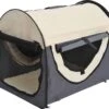 Honden Draagtas – Hondendraagtas – Reismand – Reisbench – Hondentas – Opvouwbaar – M – 61x46x51cm – Grijs/Creme -Beeztees Verkoopwinkel Honden draagtas Hondendraagtas Reismand Reisbench Hondentas Opvouwbaar M 61x46x51cm GrijsCreme