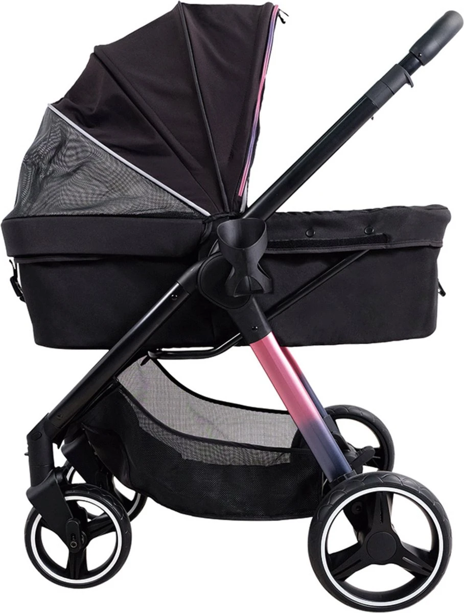 Ibiyaya Retro Hondenbuggy Luxe Stroller – Prism Black – 84x66x102cm 3 Ibiyaya Retro Hondenbuggy Luxe Stroller – Prism Black – 84x66x102cm