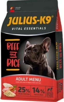 Julius K9 Julius-K9 – Beef & Rice – Hondenvoer Voor Volwassen Honden – Hondenbrokken Op Rund & Rijst Basis – Geschikt Voor Alle Rassen – 3kg