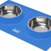 Loving Owner – Voerbak Met Anti-slip Mat – Klein Huisdier – Voerbak Hond En Kat – RVS – Blauw -Beeztees Verkoopwinkel Loving Owner Voerbak met anti slip mat Klein huisdier Voerbak hond en kat RVS Blauw