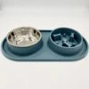 Maison Extravagante – Luxe Dinerset Hond/kat – Dubbele Anti-schrok Voerbak RVS En Siliconen – Met Drinkbak – Slow Feeder – Voederbak – Eetbak – Blauw -Beeztees Verkoopwinkel Maison Extravagante Luxe dinerset hondkat dubbele anti schrok voerbak RVS en siliconen met drinkbak Slow feeder Voederbak Eetbak Blauw