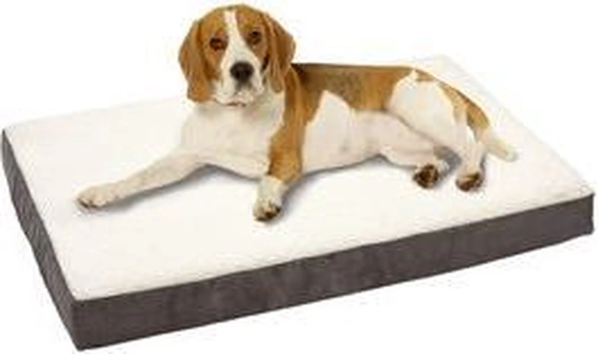 Flamingo Orthopedisch Hondenmand – Grijs/Wit – 72 X 50 X 10cm 3 Flamingo Orthopedisch Hondenmand – Grijs/Wit – 72 X 50 X 10cm