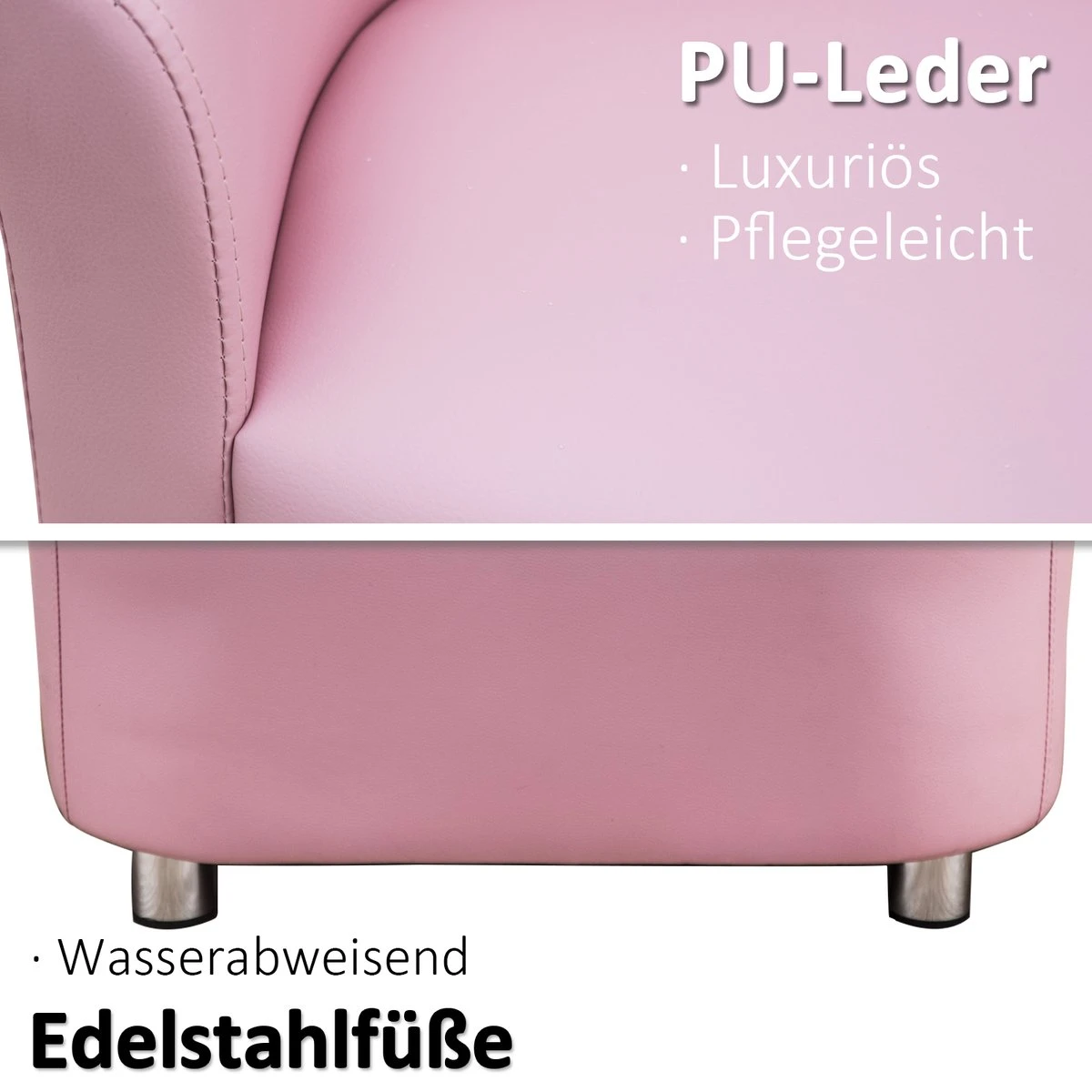 PawHut Luxe Hondenbank Hondensofa Kunstleer Kattenbank Hondenmand Huisdier Roze D04-014 3 PawHut Luxe Hondenbank Hondensofa Kunstleer Kattenbank Hondenmand Huisdier Roze D04-014