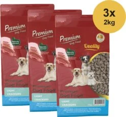 Premium Dog Food – Light Crackers – Droogvoer Dieet – 3 X 2kg