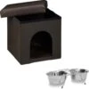 Relaxdays Home Sweet Hond 2-delige Set – Poef Bruin – M- Voerbakken – Hocker – Hondenmand 1 Relaxdays Home Sweet Hond 2-delige Set – Poef Bruin – M- Voerbakken – Hocker – Hondenmand -Beeztees Verkoopwinkel Relaxdays Home Sweet hond 2 delige set poef bruin M voerbakken hocker hondenmand 1