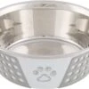 TRIXIE VOERBAK RVS / SILICONE WIT / GRIJS -Beeztees Verkoopwinkel TRIXIE VOERBAK RVS SILICONE WIT GRIJS 1