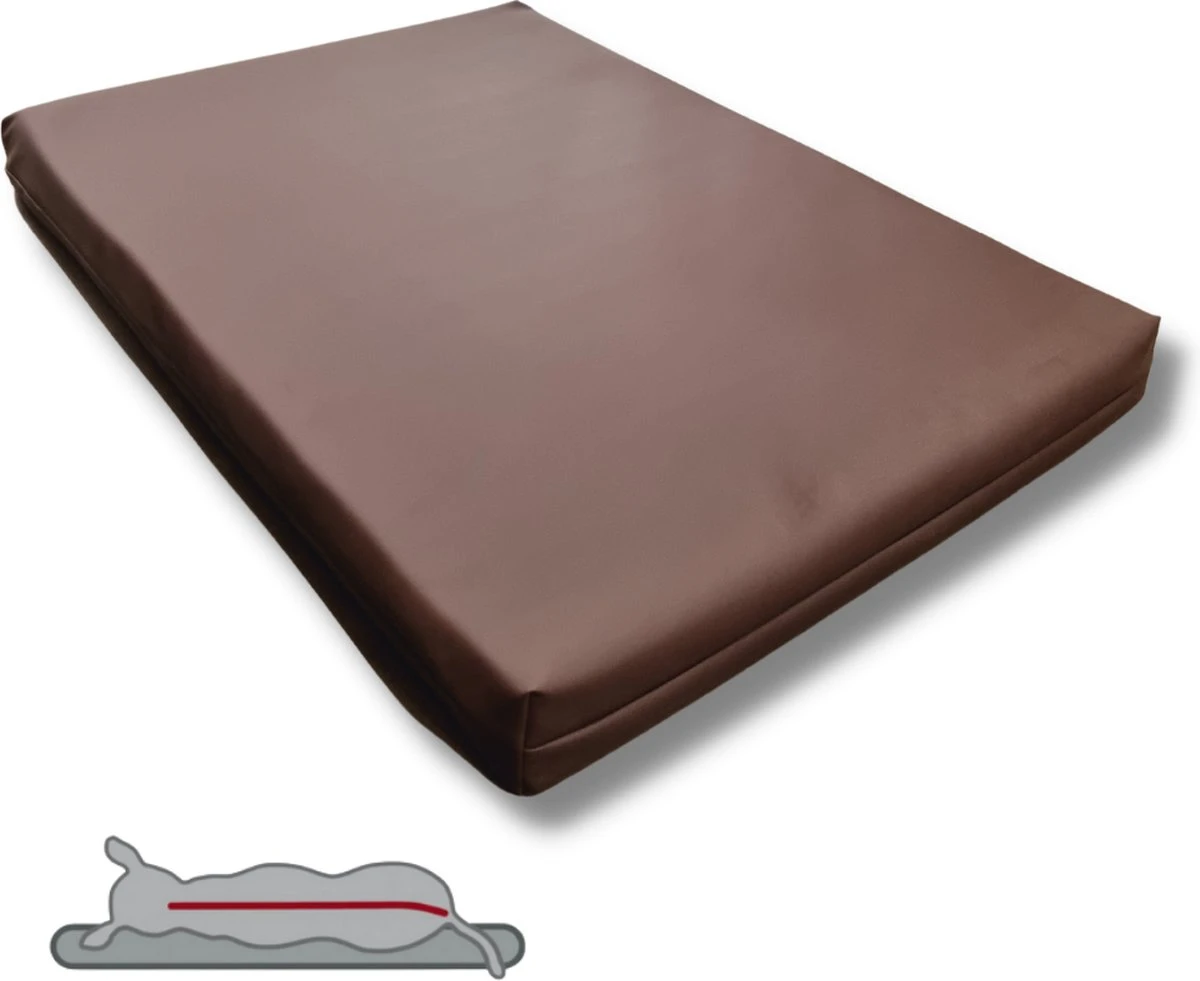 Topmast Support Plus – Orthopedisch Hondenkussen – 80 X 55 Cm – Hondenbed – Bruin – Hondensofa – Hondenmand – Leatherlook Hondenmatras 3 Topmast Support Plus – Orthopedisch Hondenkussen – 80 X 55 Cm – Hondenbed – Bruin – Hondensofa – Hondenmand – Leatherlook Hondenmatras