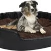VidaLife Hondenmand 99x89x21 Cm Pluche En Kunstleer Zwart En Bruin -Beeztees Verkoopwinkel VidaLife Hondenmand 99x89x21 cm pluche en kunstleer zwart en bruin 1