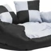 VidaXL Hondenkussen Omkeerbaar En Wasbaar 85x70x20 Cm Grijs En Zwart -Beeztees Verkoopwinkel vidaXL Hondenkussen omkeerbaar en wasbaar 85x70x20 cm grijs en zwart