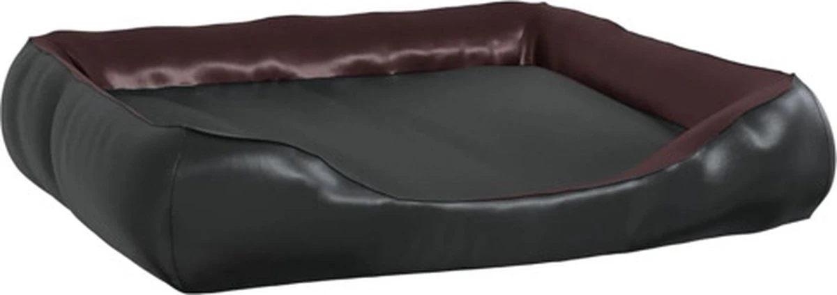 VidaXL Hondenmand 105x80x25 Cm Kunstleer Zwart En Bruin 3 VidaXL Hondenmand 105x80x25 Cm Kunstleer Zwart En Bruin