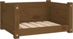 VidaXL Hondenmand 55.5×45.5×28 Cm Massief Grenenhout Honingbruin