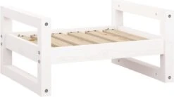 VidaXL Hondenmand 55.5×45.5×28 Cm Massief Grenenhout Wit